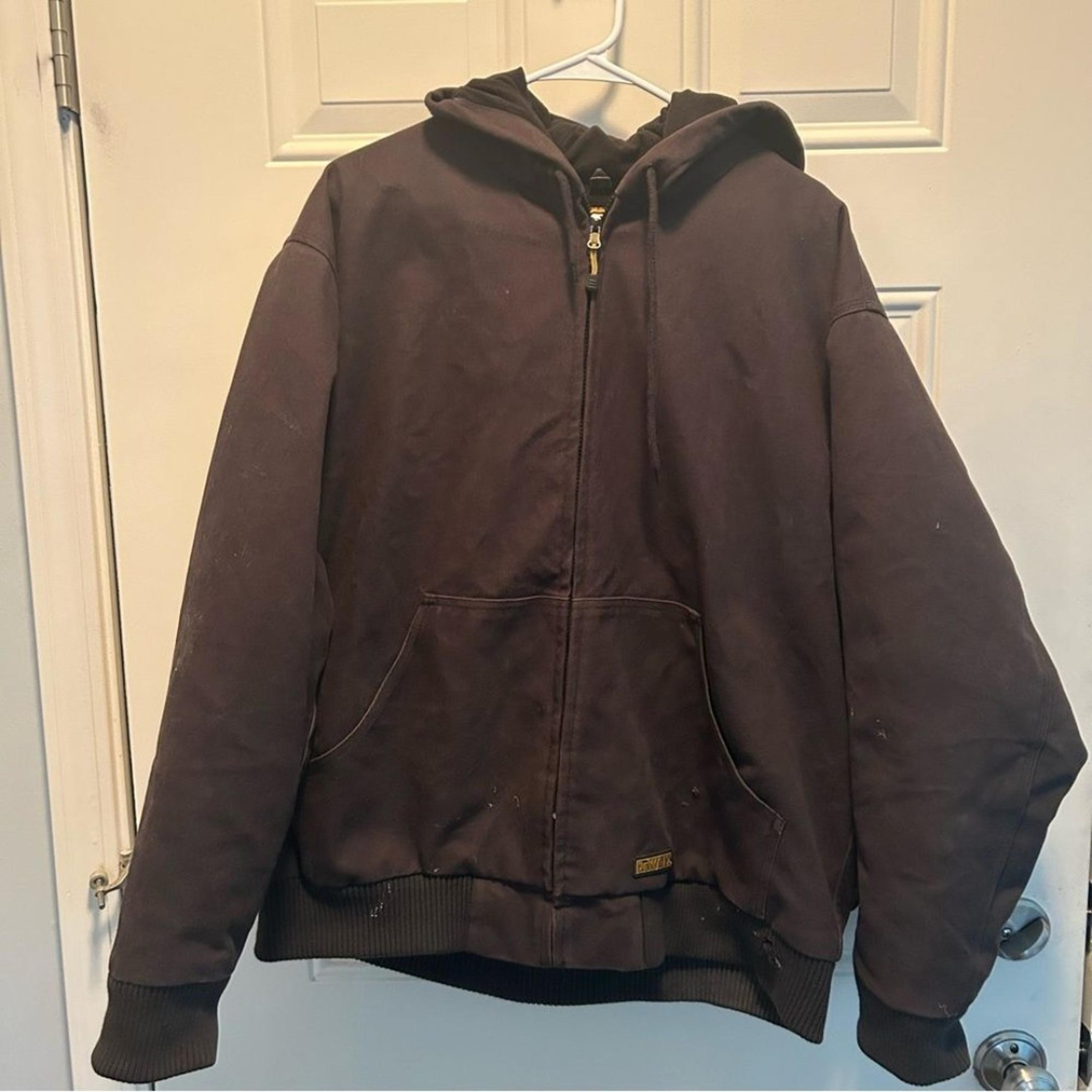 Distressed Goth Heated Work Gear XL Jacket With Charger No Battery - DeWALT