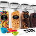 4pcs Cereal Container Set Food Storage Containers with Measuring Tools