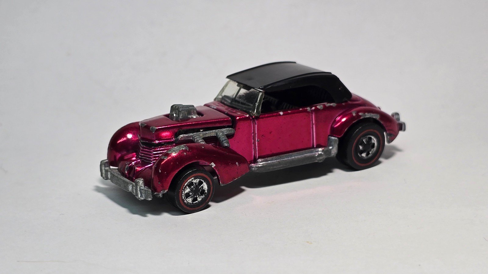 Vintage Redline Hot Wheels - Classic Cord - Magenta - Repro Top