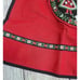 Handmade Austria Pennsylvania Dutch German Folk Art Apron Red Black Pockets