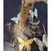 Stunning Heavy Gold Christmas Ornament Lot Butterflies & Dragonflies-CH1