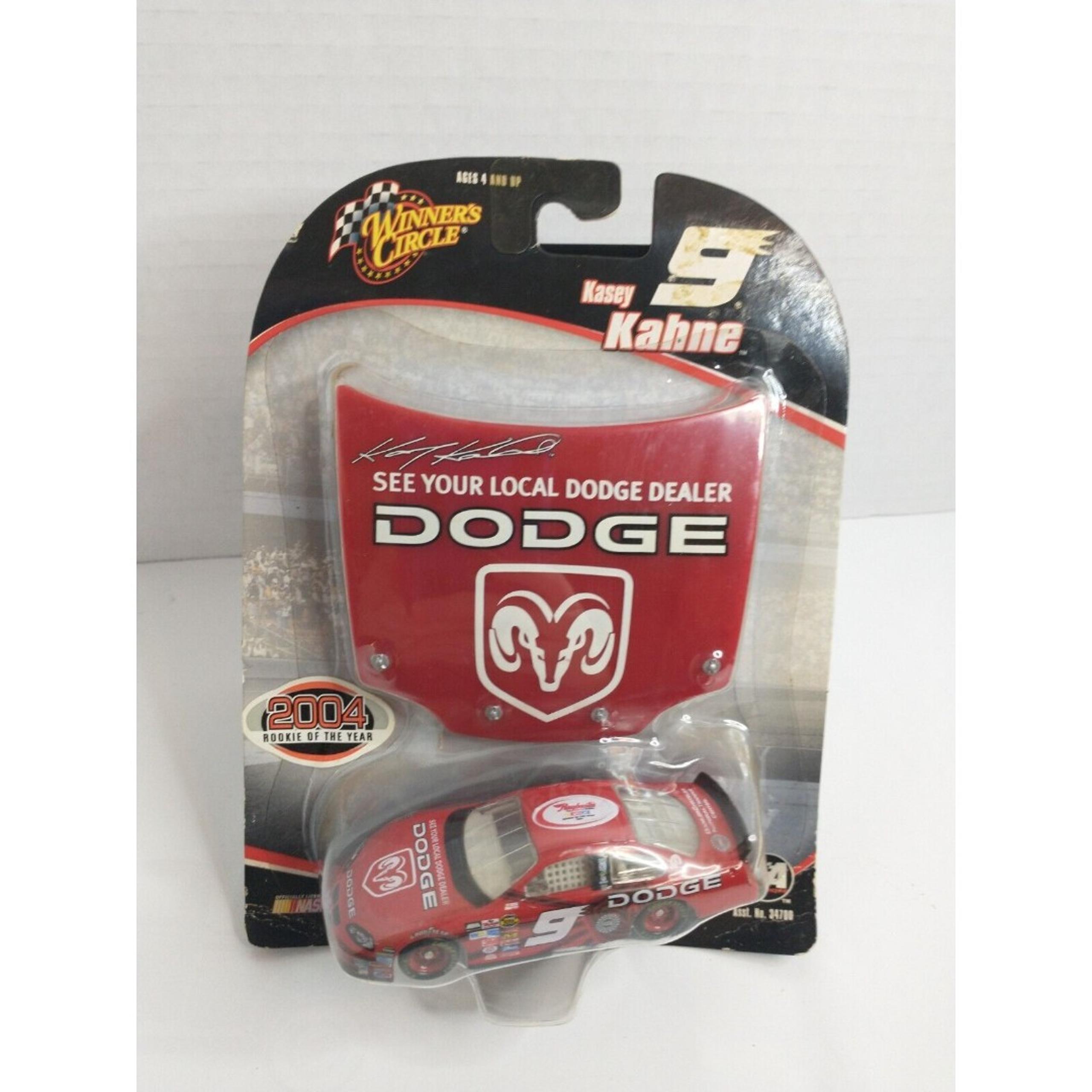 2004 Winners Circle Kasey Kahne # 9 Dodge Stock Car  Rookie Of The Year 1:64
