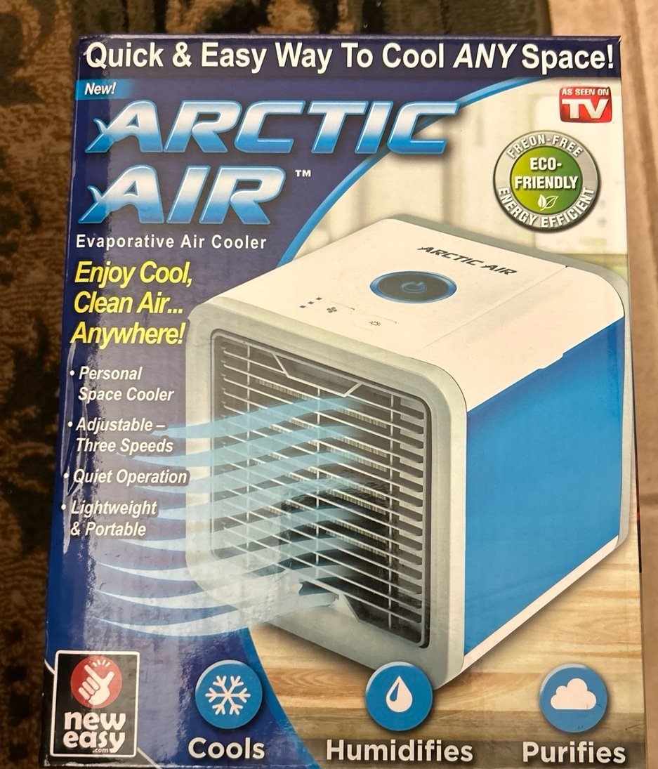 Arctic air evaporative air cooler