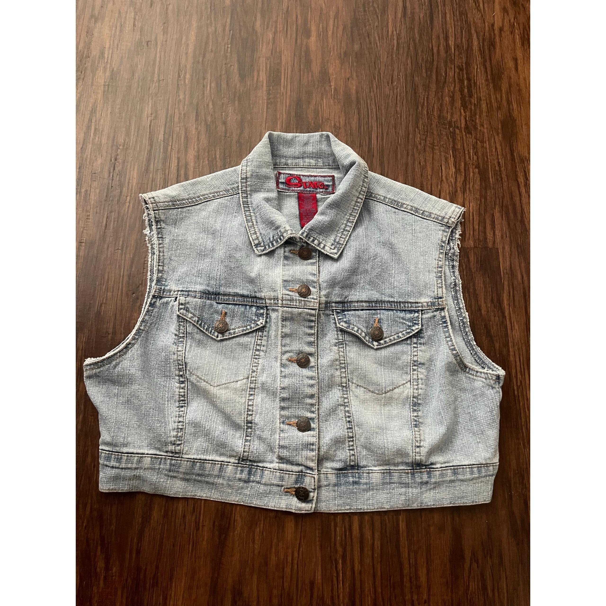 Vintage  Star brand denim jean vest xl juniors