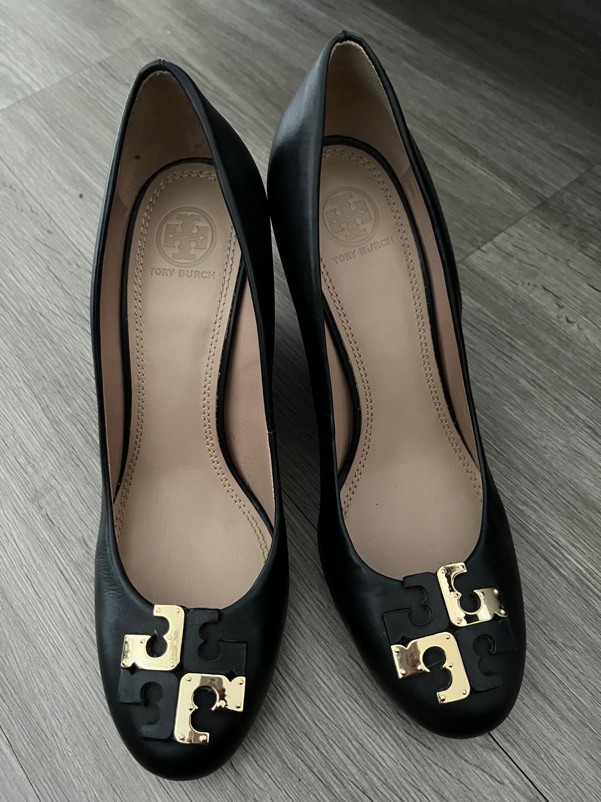 Tory Burch Lowell New Logo Wedge Pump, Black