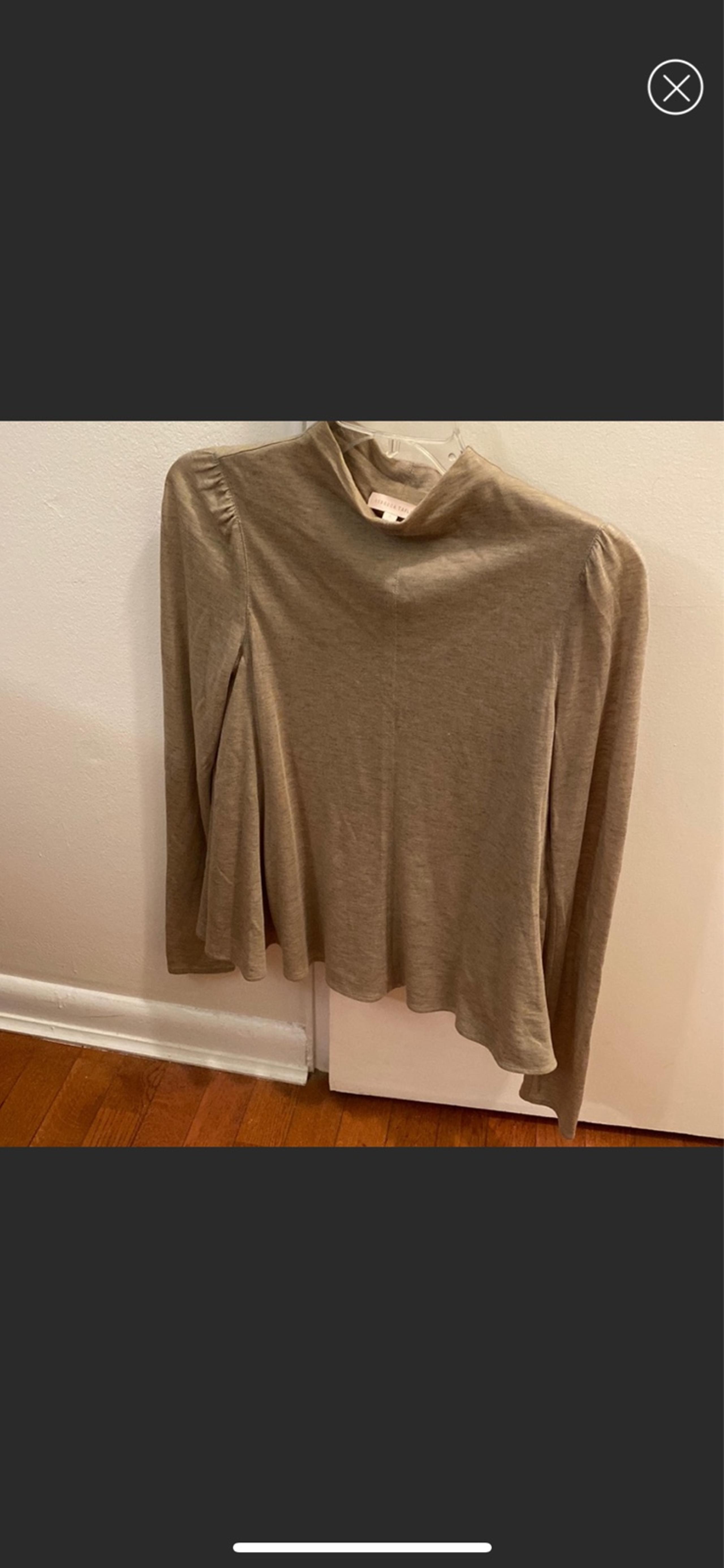 Rebecca Taylor Womens  Trapeze Wool-Blend Top, Green S