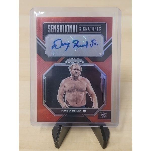 2023 WWE Panini Prizm DORY FUNK JR AUTO SENSATIONAL SIGNATURES RED /99
