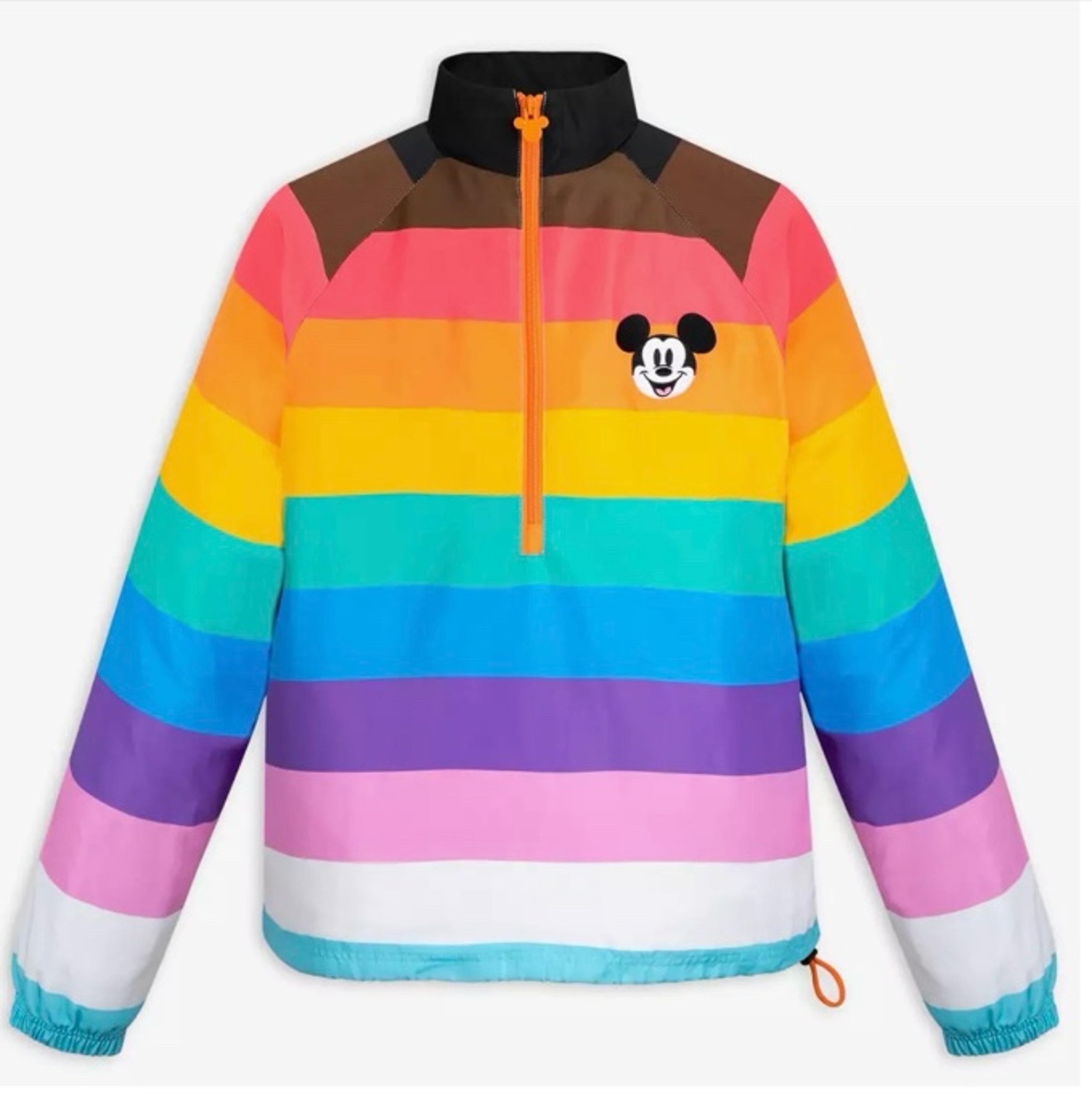 Disney Pride Mickey Mouse 3/4 Zip Pullover Jacket Small
