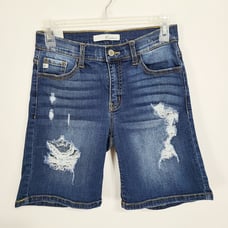 KanCan Bermuda Denim Distressed Shorts Blue Size 27