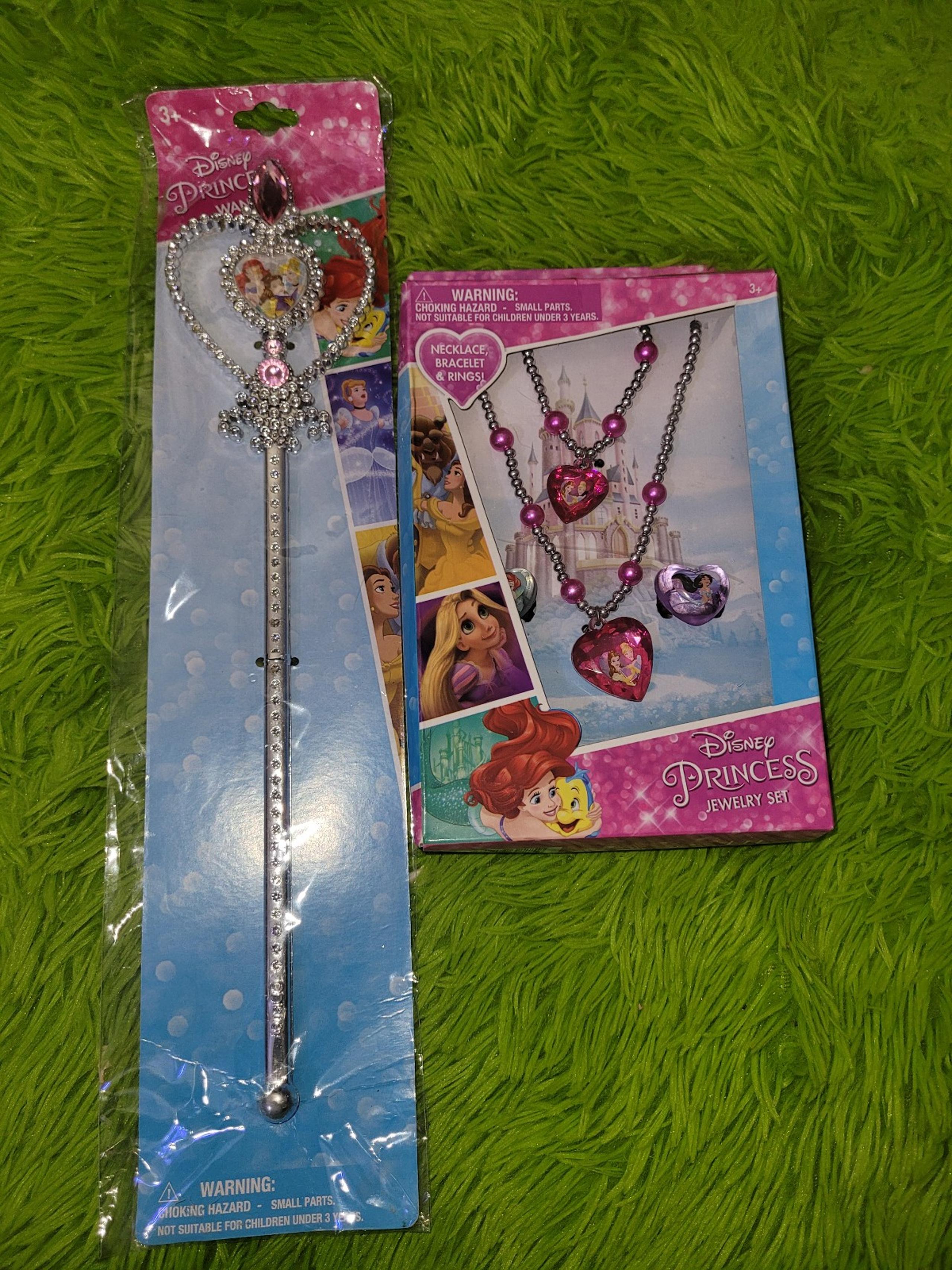 Disney Princess 12” Jeweled Magic Wand & jewelry set