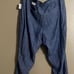 Old Navy Pants Sz 2X Blue Linen Blend Drawstring Elastic and High Waist Pockets