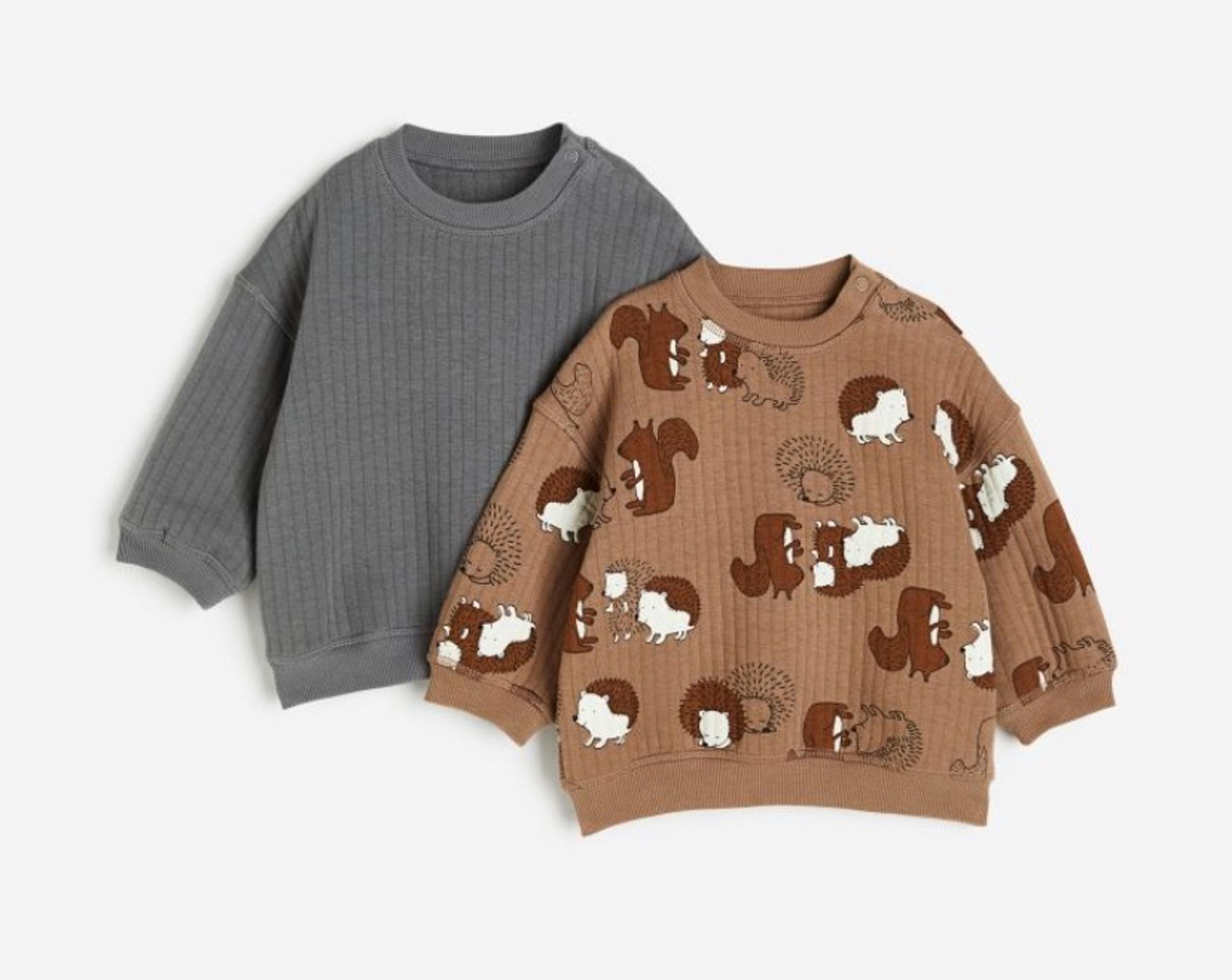 2-pk quilted sweatshirts