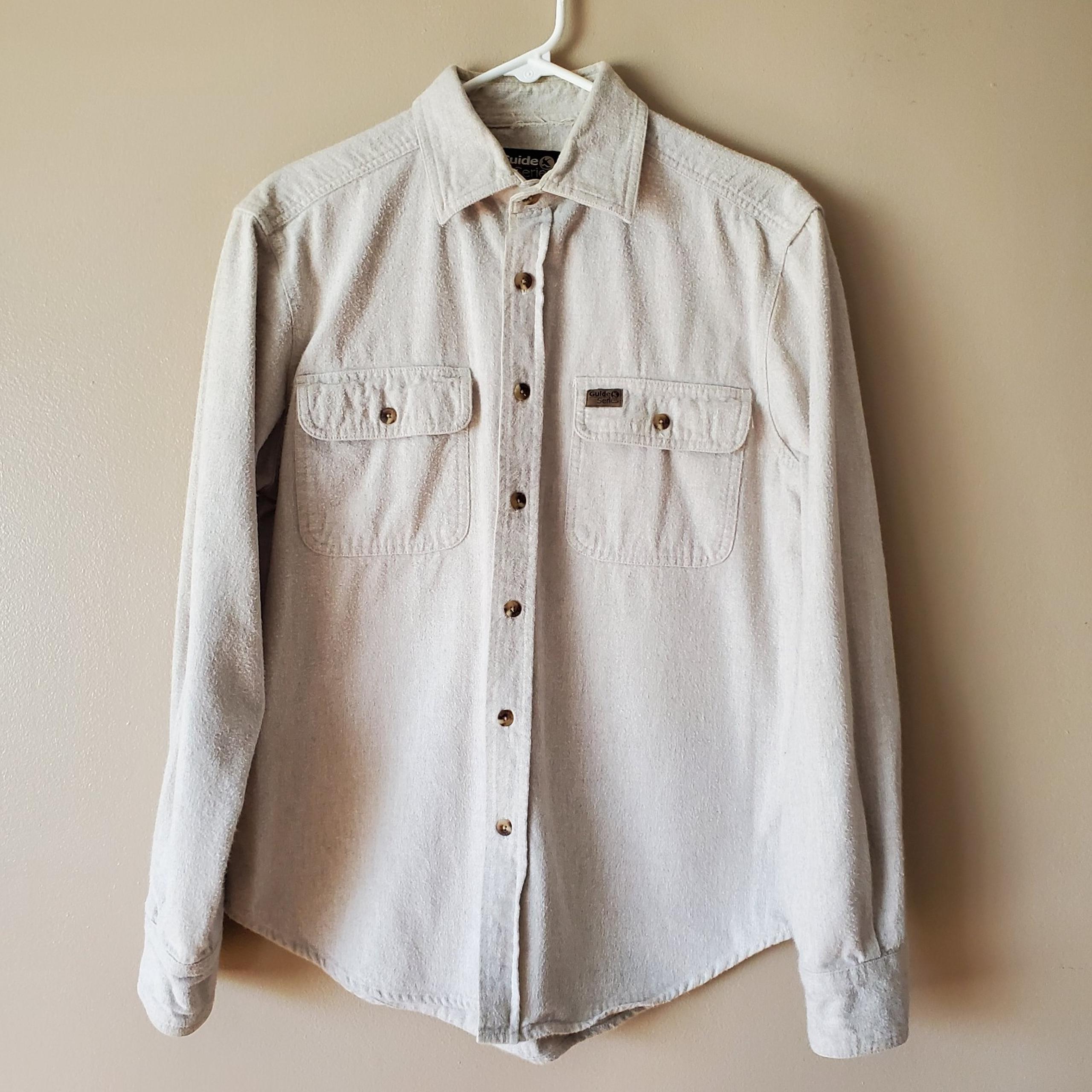Gander Mountain Guide Series Men's S Khaki Button Down Long Sleeve Cotton Shirt