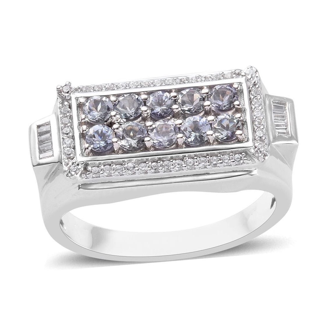 Peacock Tanzanite, Zircon Men's Ring
