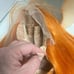 NEMER Long 22” Synthetic Lace Front Turmeric Yellow Orange Wig