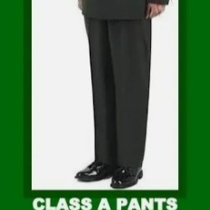 35x27.5 MENs CLASS A ENLISTED SERGE GREEN US ARMY DRESS PANTS