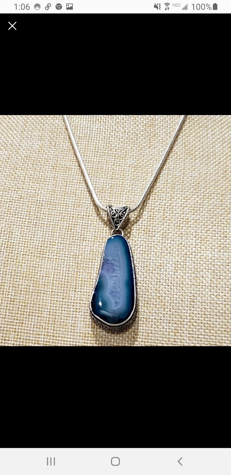 Beautiful Handmade Unisex Solar Agate Gem 925 Pendant Necklace
