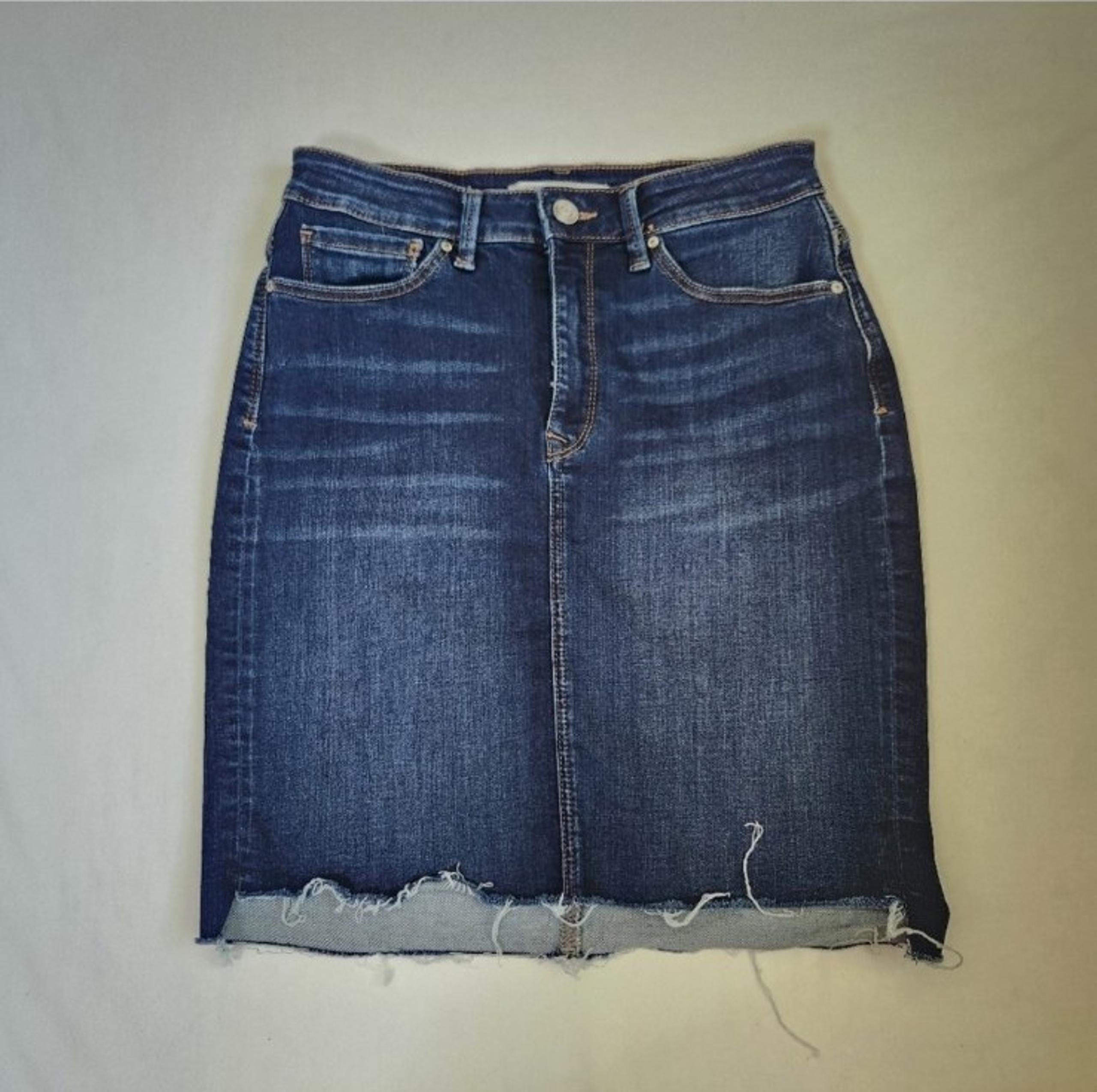 Mavi Jeans Co denim jean skirt raw hem blue XS