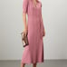 Adam Lippes Collective Knit Collar Dress Pink