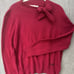 COACH Sweater XL Red Horse And Carriage Tie Neck Sweater Wool Alpaca Bow