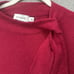 COACH Sweater XL Red Horse And Carriage Tie Neck Sweater Wool Alpaca Bow