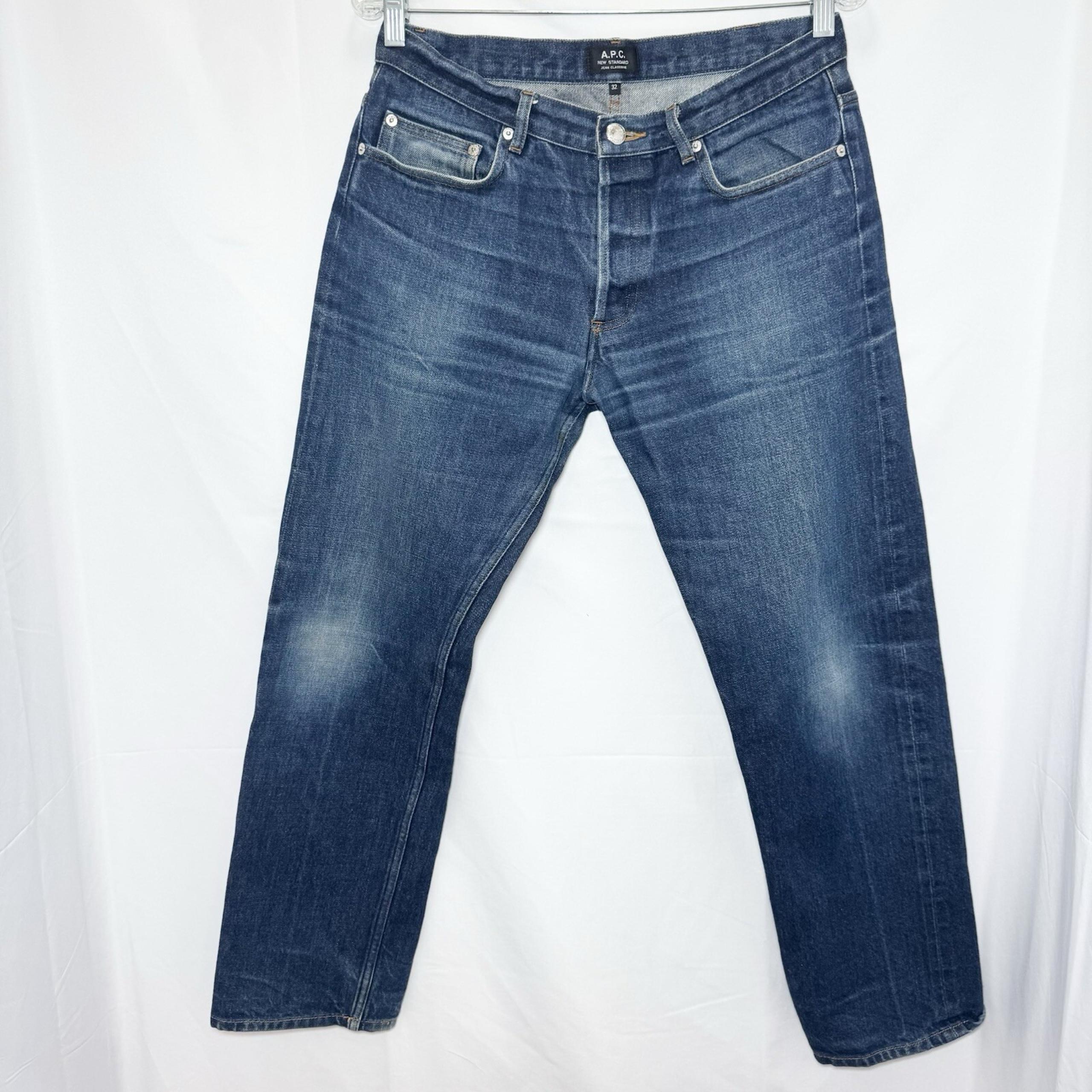 APC New Standard Selvedge Jeans Men's 32x28 Raw Denim Button Fly Made in Vietnam