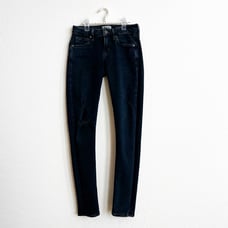 AGOLDE Women's Lara Skinny Jeans Low Rise Drifter Distressed Dark Wash 25