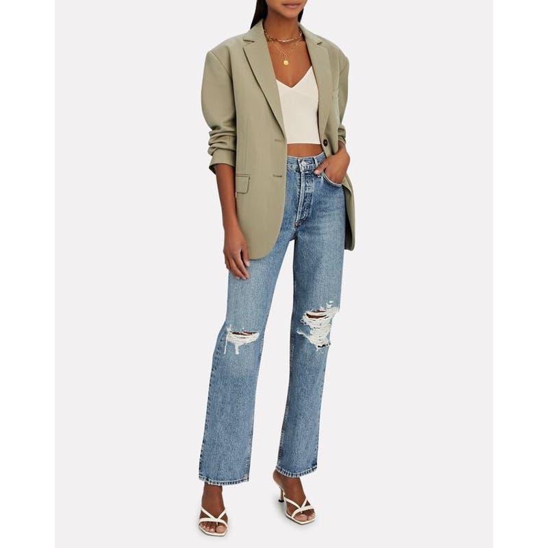 Agolde Lana Distressed Straight Leg Jeans Size 27