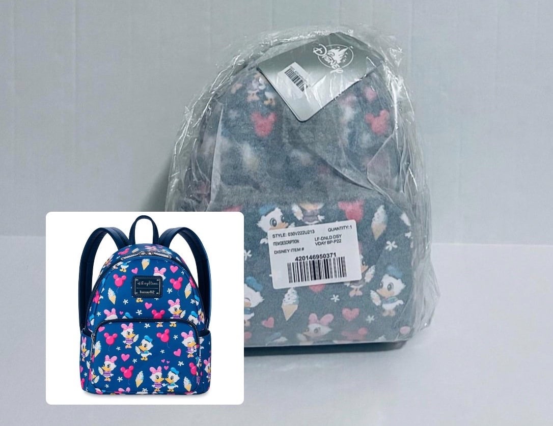 Loungefly Disney Parks Mini Backpack Donald And Daisy Duck Love