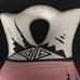 Vintage Signed Navajo DB Pottery Hand Painted & Etched Wedding Vase Set 5.5 in