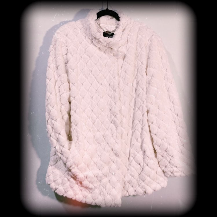 Faux Fur White Coat