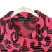 Ming Wang floral paisley open front cardigan Sz M hot pink black
