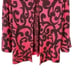 Ming Wang floral paisley open front cardigan Sz M hot pink black