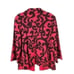 Ming Wang floral paisley open front cardigan Sz M hot pink black
