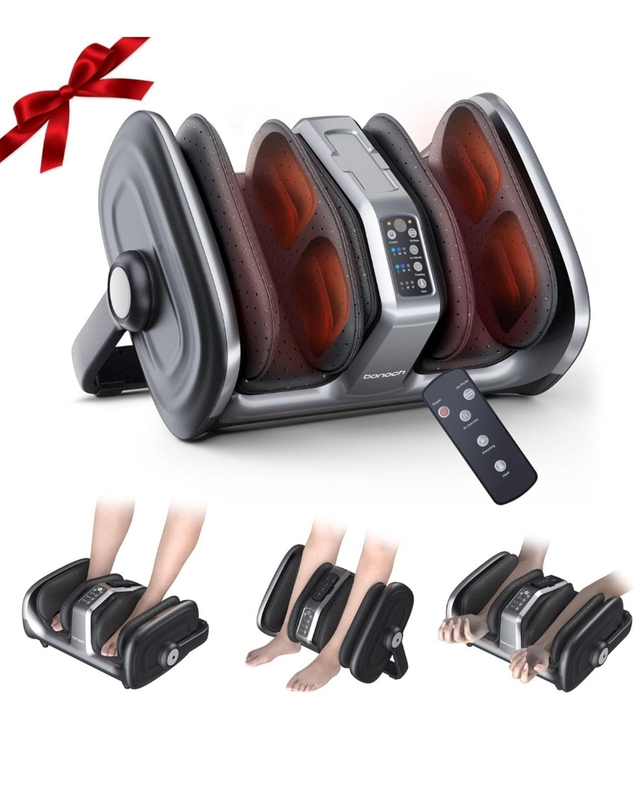 Shiatsu Foot Massager Machine with Heat, Foot and Calf Massager with Remote