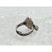 Taxco Sterling Silver Brutalist Green Adventurine Adjustable Vintage Ring