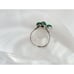 Taxco Sterling Silver Brutalist Green Adventurine Adjustable Vintage Ring