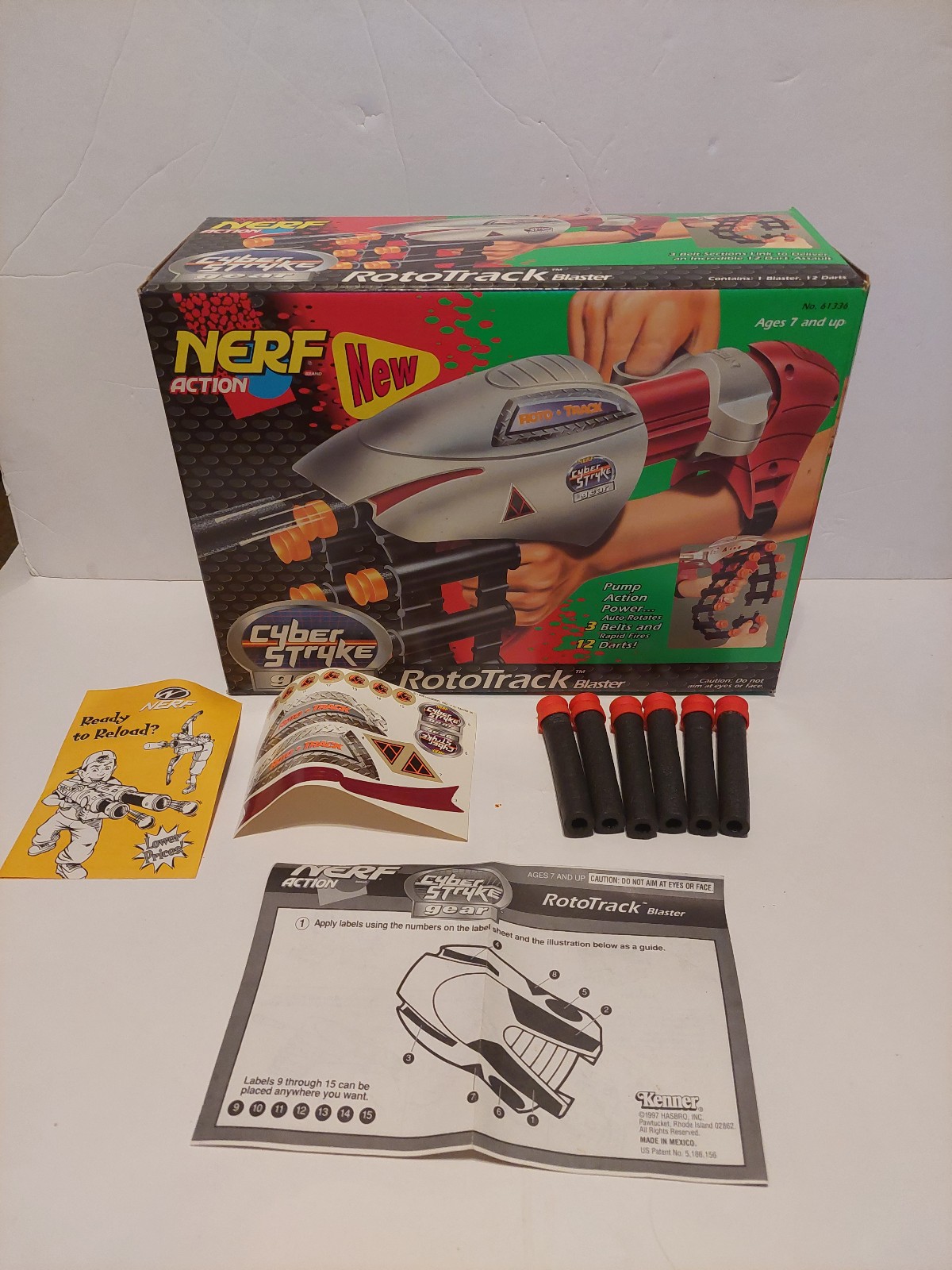 Nerf Cyber Stryke Gear Roto Track Blaster Box Only