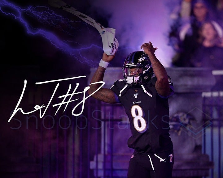 Lamar Jackson Signed 16x20 Glossy Autographed RP Photo Poster Print Ravens 2