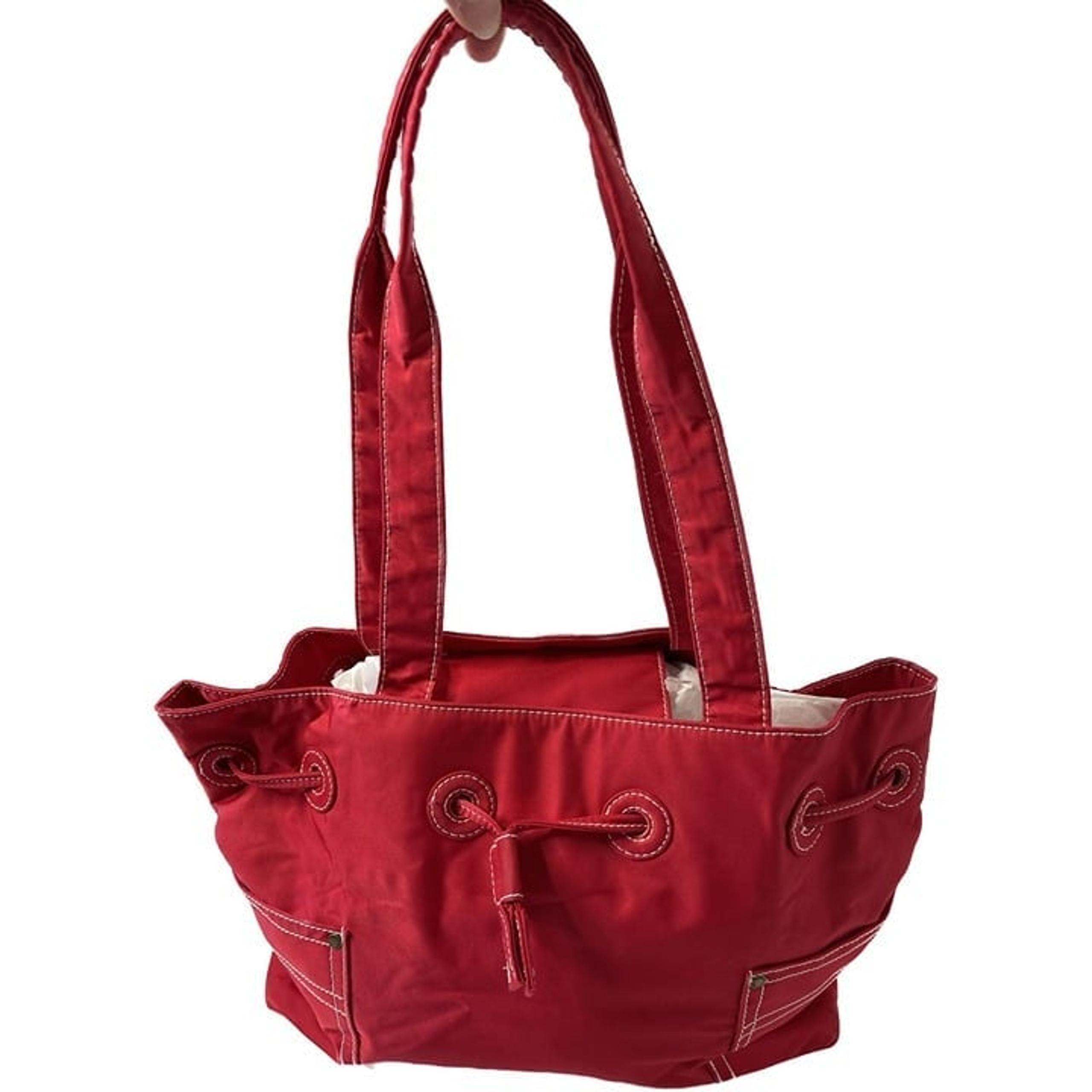 Vintage 90s Tommy Hilfiger Red Nylon Purse