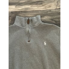 Polo Ralph Lauren Sweater Mens Large Gray 1/4 Zip Pullover Golf Classic 361