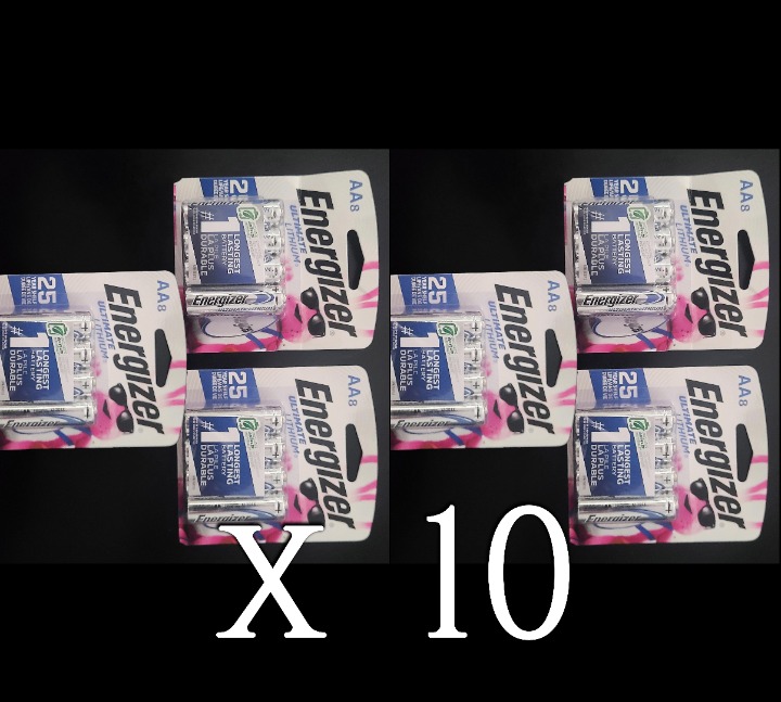 480 Energizer Ultimate Lithium AA batteries - 60 packs of 8 - exp. 12/48