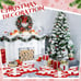 Ceenna 2 Pcs Snowflake Rug Snowflake Bathroom Rugs Winter Snowflake Doormat Deco
