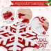 Ceenna 2 Pcs Snowflake Rug Snowflake Bathroom Rugs Winter Snowflake Doormat Deco