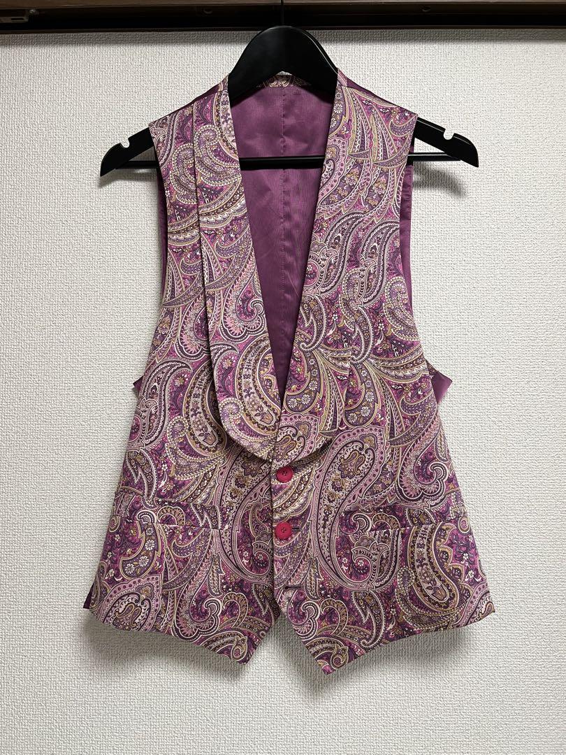 Paisley Pattern Vest (Shawl Collar, Custom Made)