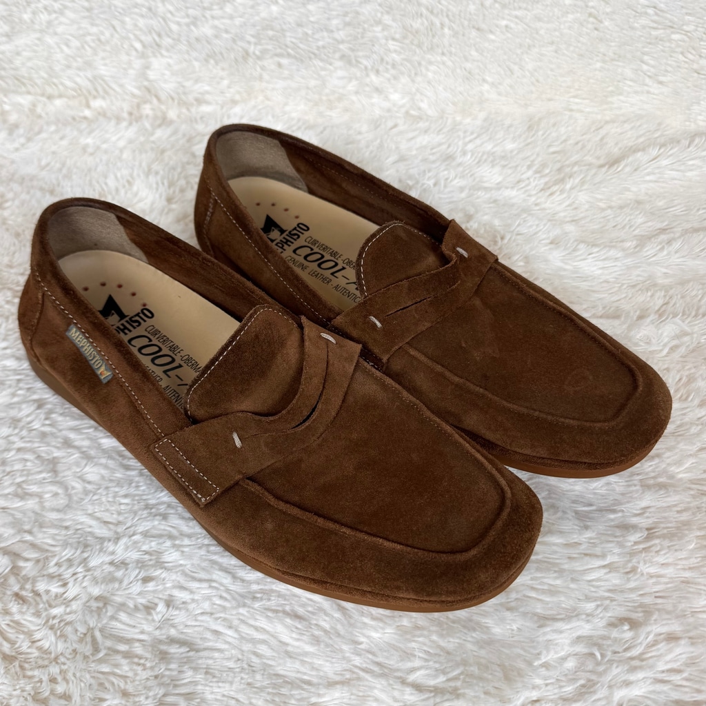 Mephisto Alexis brown velvet leather moccasin