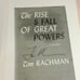 SIGNED, The Rise and Fall of Great Powers, Tom Rachman, First Edition