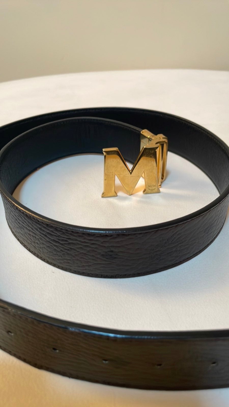 MCM brown/ black reversible belt