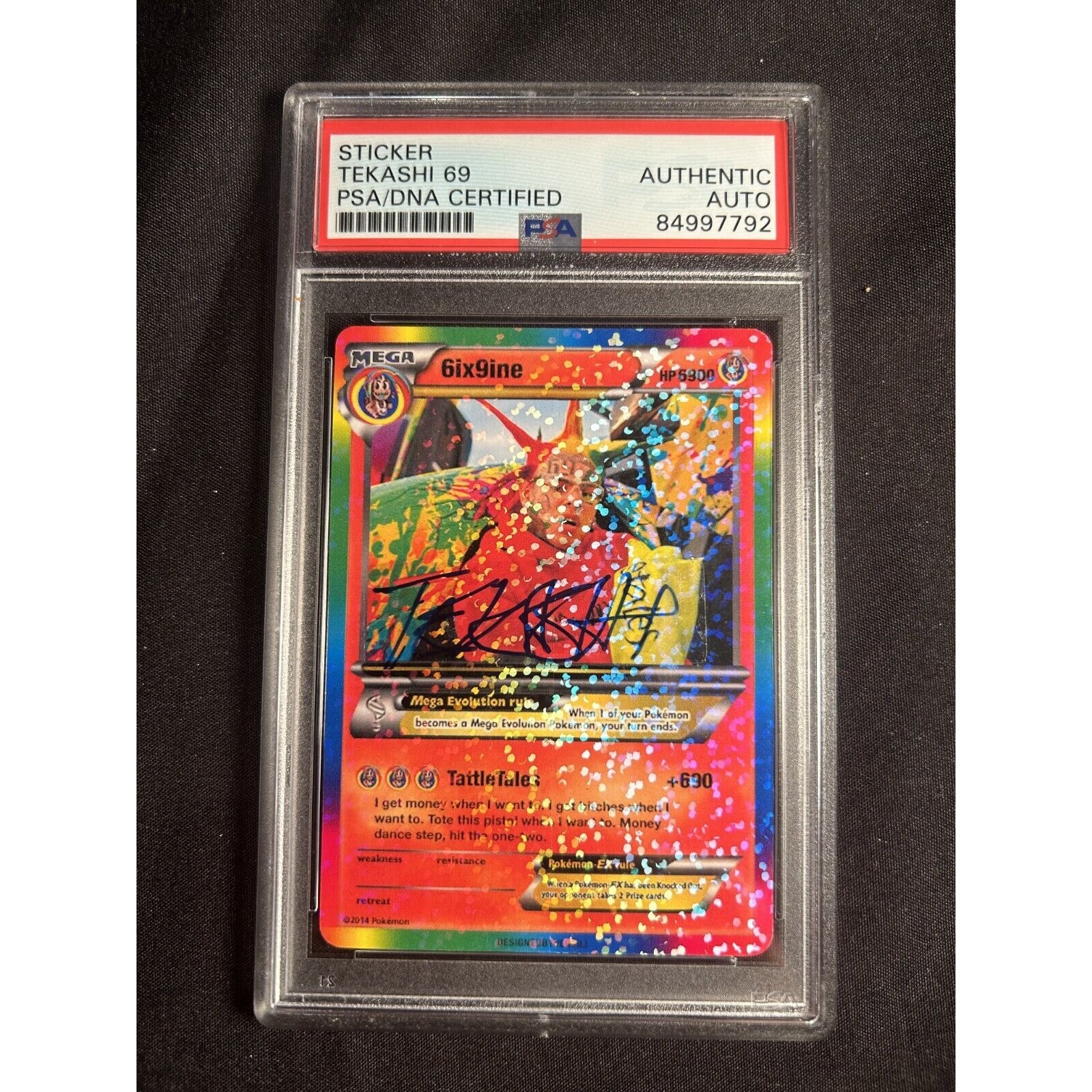 Tekashi 69 Pokemon Autograph- PSA Certified Authentic