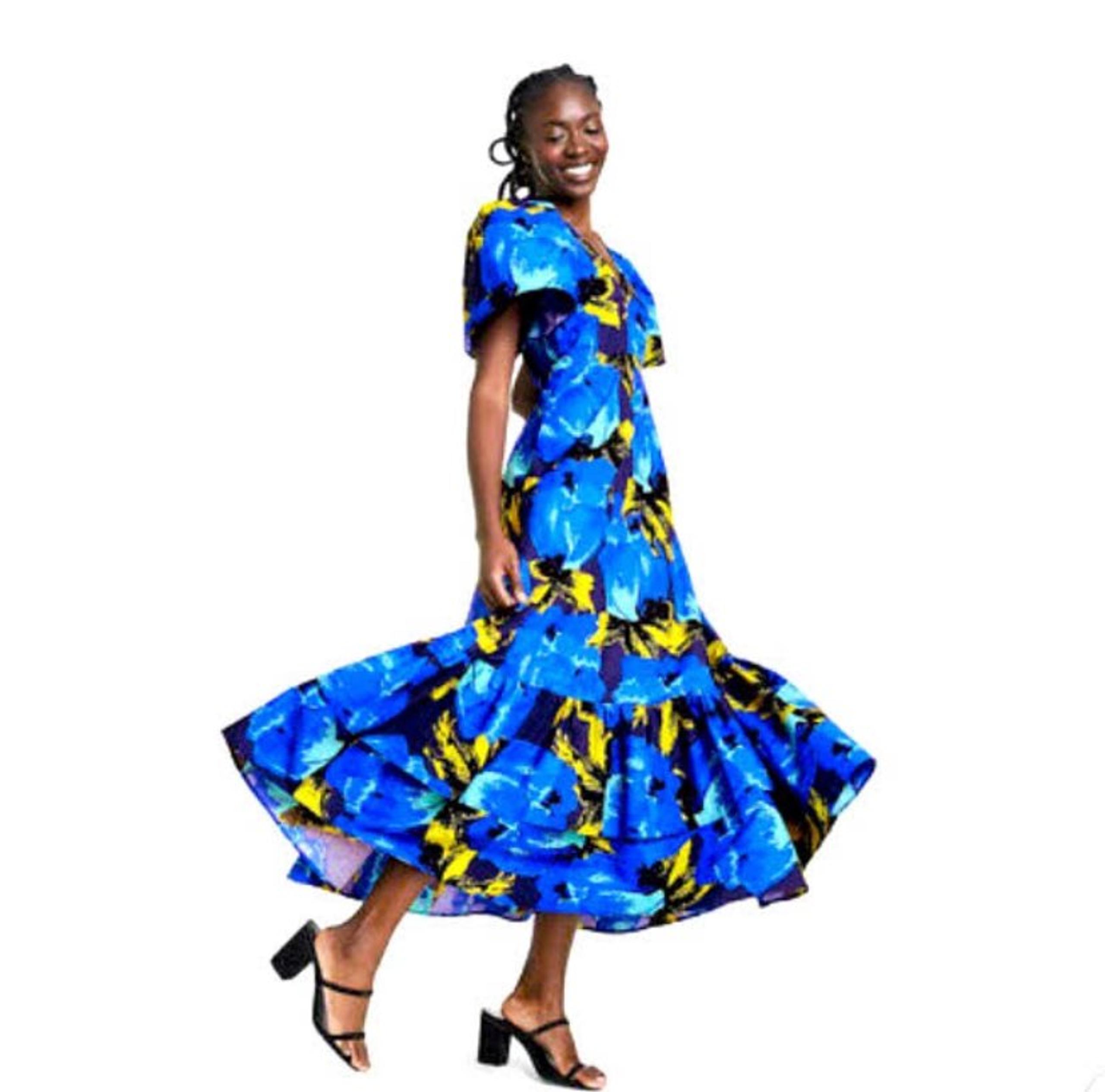 CJR x Target Puff Sleeve Tiered Dress